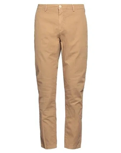 Yan Simmon Man Pants Camel Size 38 Cotton, Elastane In Beige