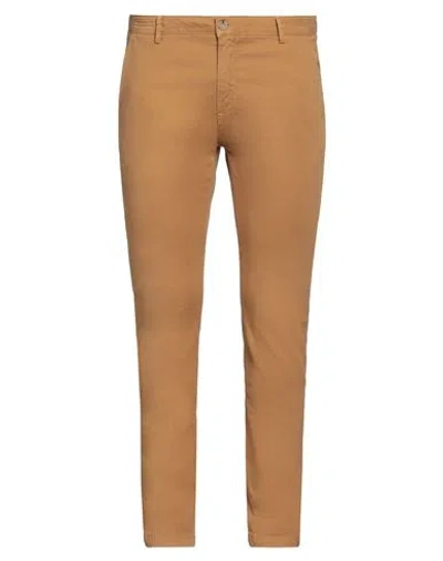 YAN SIMMON YAN SIMMON MAN PANTS CAMEL SIZE 40 COTTON, ELASTANE
