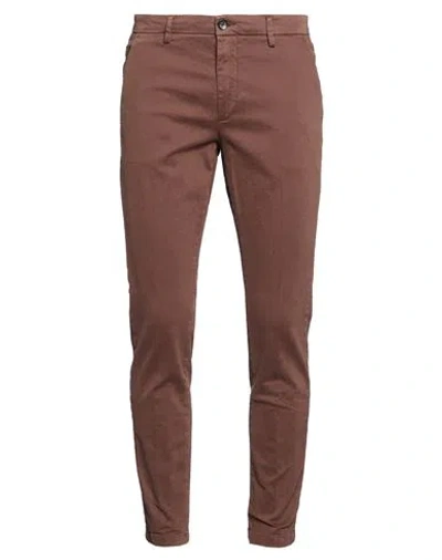 Yan Simmon Man Pants Chocolate Brown Size 32 Cotton, Elastane