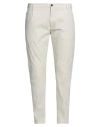 Yan Simmon Man Pants Cream Size 38 Cotton, Elastane In White