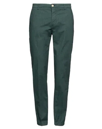 Yan Simmon Man Pants Green Size 38 Cotton, Polyester, Elastane