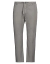 Yan Simmon Man Pants Grey Size 40 Cotton, Flax, Elastane