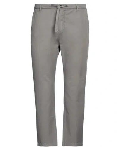 Yan Simmon Man Pants Grey Size 40 Cotton, Flax, Elastane In Gray