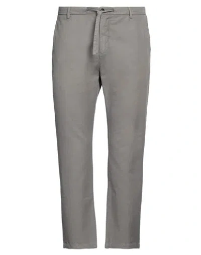 Yan Simmon Man Pants Grey Size 40 Cotton, Flax, Elastane