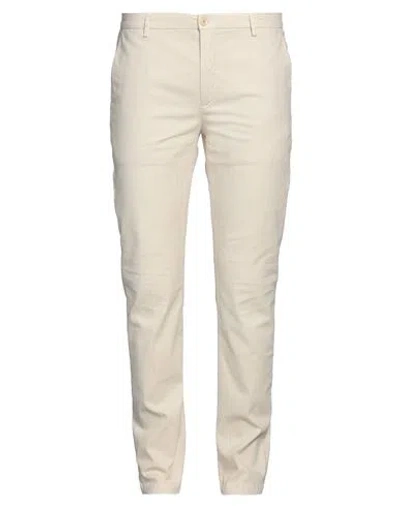 Yan Simmon Man Pants Ivory Size 38 Cotton, Elastane In White