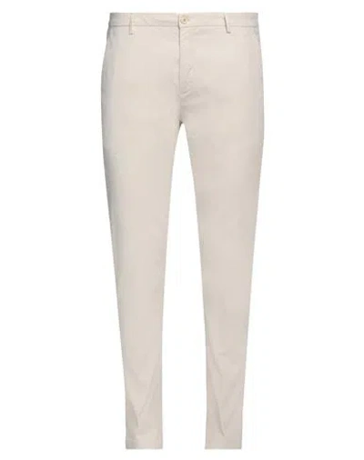 Yan Simmon Man Pants Ivory Size 40 Cotton, Elastane In White