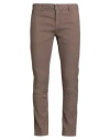 Yan Simmon Man Pants Khaki Size 38 Cotton, Linen, Elastane In Brown
