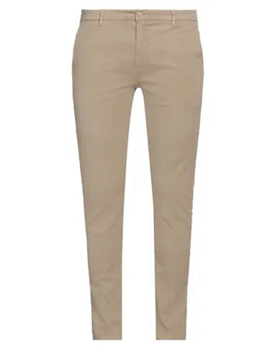 Yan Simmon Man Pants Khaki Size 40 Cotton, Elastane In Beige