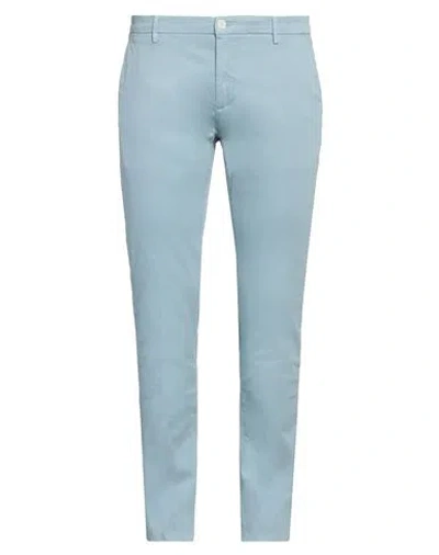 Yan Simmon Man Pants Light Blue Size 40 Cotton, Elastane