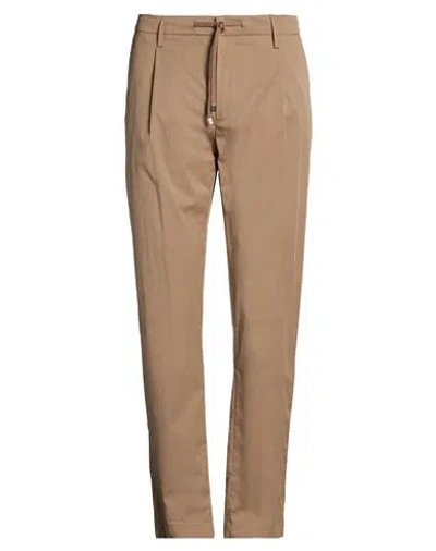 Yan Simmon Man Pants Light Brown Size 38 Cotton, Polyamide, Elastane