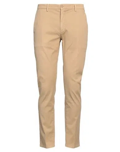 YAN SIMMON YAN SIMMON MAN PANTS LIGHT BROWN SIZE 38 COTTON, ELASTANE
