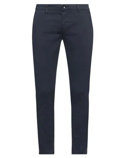 Yan Simmon Man Pants Midnight Blue Size 30 Cotton, Elastane In Blue