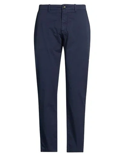 Yan Simmon Man Pants Midnight Blue Size 34 Cotton, Elastane