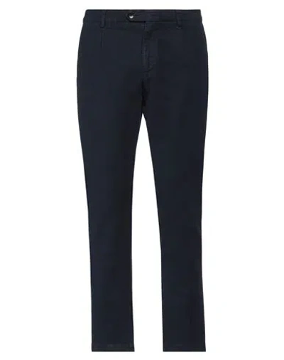 Yan Simmon Man Pants Midnight Blue Size 36 Cotton, Lyocell, Elastane In Blue
