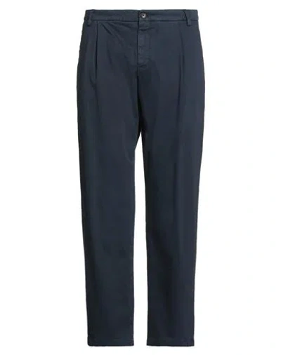 Yan Simmon Man Pants Midnight Blue Size 36 Cotton, Elastane
