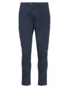 Yan Simmon Man Pants Midnight Blue Size 38 Cotton, Elastane In Blue