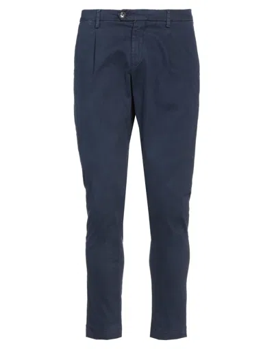 Yan Simmon Man Pants Midnight Blue Size 38 Cotton, Elastane