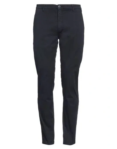 YAN SIMMON YAN SIMMON MAN PANTS MIDNIGHT BLUE SIZE 38 COTTON, ELASTANE