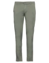 Yan Simmon Man Pants Military Green Size 36 Cotton, Elastane