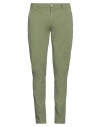 Yan Simmon Man Pants Military Green Size 36 Cotton, Elastane