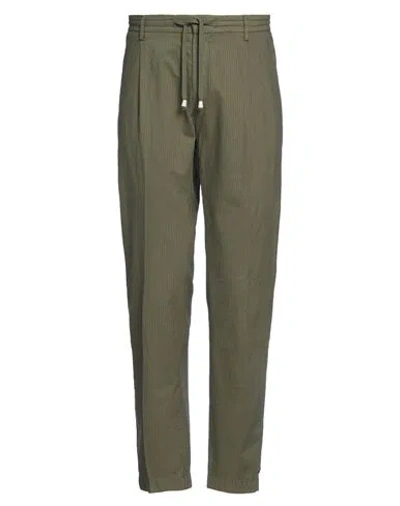 Yan Simmon Man Pants Military Green Size 36 Cotton, Lycra