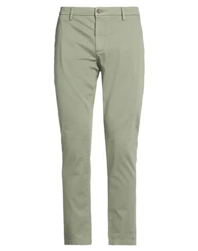 Yan Simmon Man Pants Military Green Size 38 Cotton, Elastane