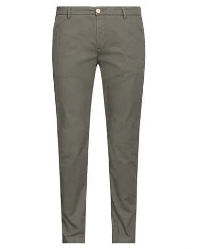 YAN SIMMON YAN SIMMON MAN PANTS MILITARY GREEN SIZE 38 COTTON, ELASTANE