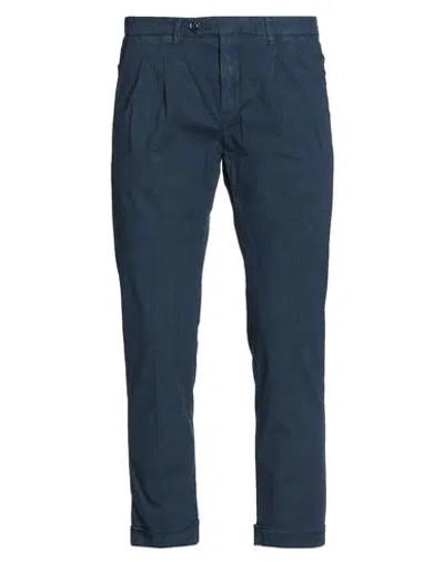 Yan Simmon Man Pants Navy Size 30 Cotton, Elastane In Navy Blue