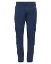 Yan Simmon Man Pants Navy Size 38 Cotton, Elastane In Navy Blue