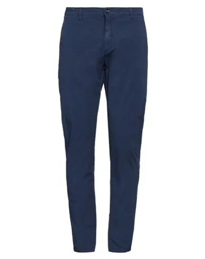 Yan Simmon Man Pants Navy Size 38 Cotton, Elastane In Navy Blue