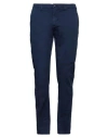 Yan Simmon Man Pants Navy Blue Size 38 Cotton, Elastane