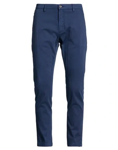 Yan Simmon Man Pants Navy Size 34 Cotton, Elastane In Multi