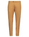 Yan Simmon Man Pants Marigold Size 32 Cotton, Linen, Elastane In Yellow