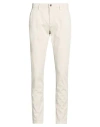 Yan Simmon Man Pants White Size 32 Cotton, Elastane In White