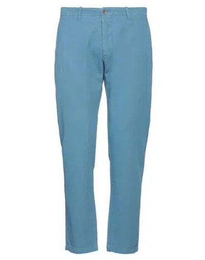 Yan Simmon Man Pants Pastel Blue Size 30 Cotton, Linen