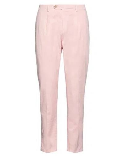 Yan Simmon Man Pants Pink Size 38 Cotton, Elastane