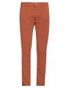 Yan Simmon Man Pants Rust Size 38 Cotton, Elastane In Red