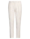 Yan Simmon Man Pants Beige Size 42 Cotton, Linen In Beige