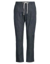 Yan Simmon Man Pants Slate Blue Size 34 Cotton, Linen