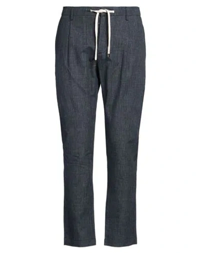 Yan Simmon Man Pants Slate Blue Size 34 Cotton, Linen