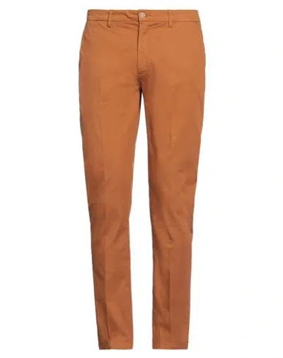 Yan Simmon Man Pants Tan Size 36 Cotton, Elastane In Brown