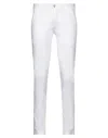 Yan Simmon Man Pants White Size 30 Cotton, Elastane In White