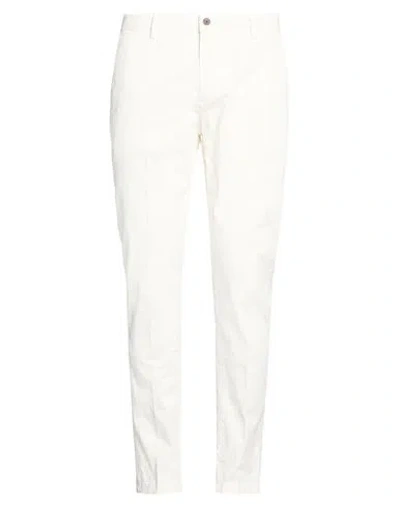 Yan Simmon Man Pants White Size 34 Cotton, Elastane