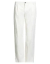 Yan Simmon Man Pants White Size 36 Cotton, Elastane