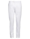 Yan Simmon Man Pants White Size 38 Cotton, Elastane