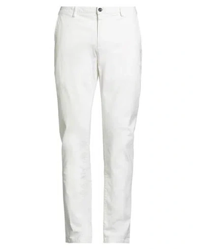 Yan Simmon Man Pants White Size 38 Cotton, Elastane