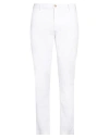 Yan Simmon Man Pants White Size 38 Cotton, Elastane