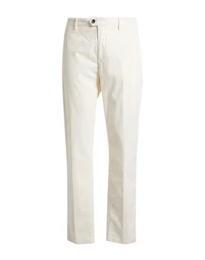 Yan Simmon Man Pants White Size 38 Cotton, Lyocell, Elastane