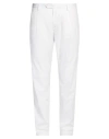 Yan Simmon Man Pants White Size 40 Cotton, Lycra, Elastane