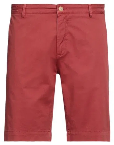 Yan Simmon Man Shorts & Bermuda Shorts Brick Red Size 40 Cotton, Elastane In Red